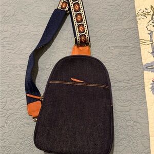 HOBO Denim Cass Sling Bag